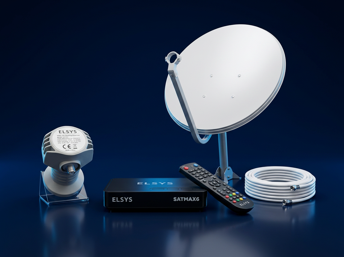 Kit Parabólica Digital Elsys SatMax6